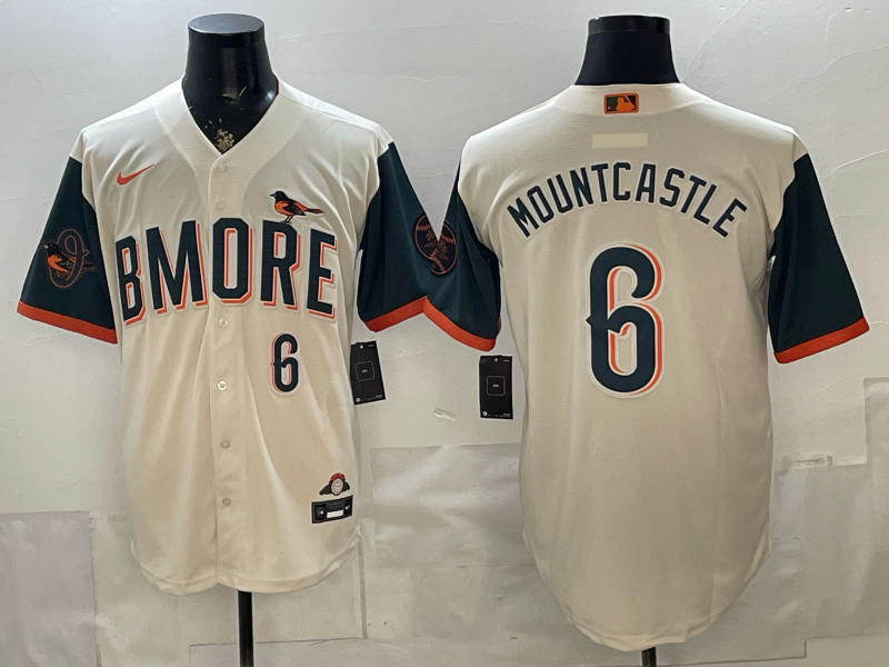 Men 2025 Baltimore Orioles #6 Mountcastle cream Nike MLB Jersey 0362->baltimore orioles->MLB Jersey